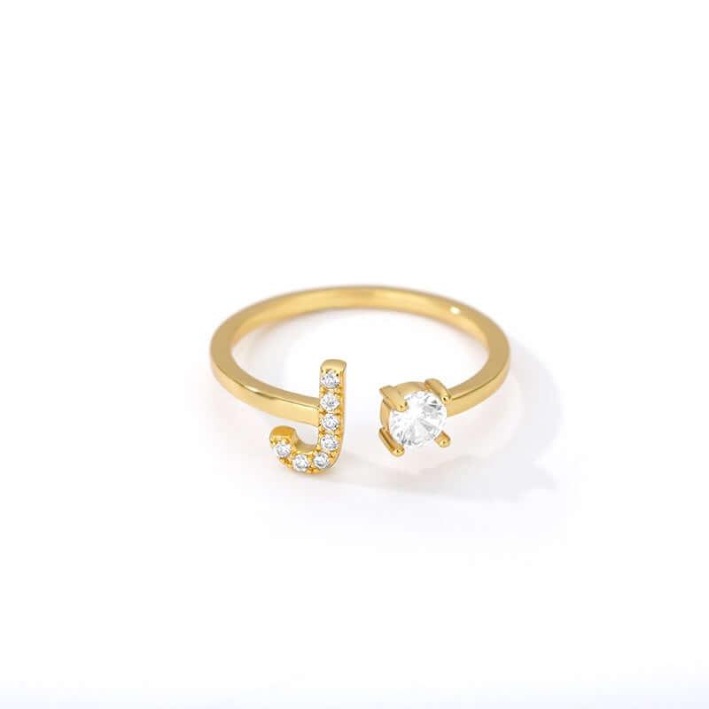 Initial A-Z Letter Rings For Women -, Rings , Drestiny , Australia, Canada, Gender_Women, Gold, New Zealand, United Kingdom, United States , Drestiny , www.shopdrestiny.com