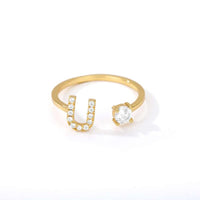 Thumbnail for Initial A-Z Letter Rings For Women -, Rings , Drestiny , Australia, Canada, Gender_Women, Gold, New Zealand, United Kingdom, United States , Drestiny , www.shopdrestiny.com