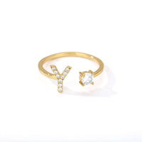 Thumbnail for Initial A-Z Letter Rings For Women -, Rings , Drestiny , Australia, Canada, Gender_Women, Gold, New Zealand, United Kingdom, United States , Drestiny , www.shopdrestiny.com