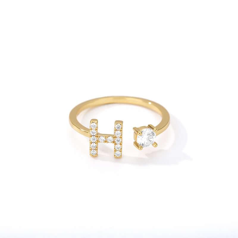 Initial A-Z Letter Rings For Women -, Rings , Drestiny , Australia, Canada, Gender_Women, Gold, New Zealand, United Kingdom, United States , Drestiny , www.shopdrestiny.com