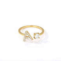 Thumbnail for Initial A-Z Letter Rings For Women -, Rings , Drestiny , Australia, Canada, Gender_Women, Gold, New Zealand, United Kingdom, United States , Drestiny , www.shopdrestiny.com