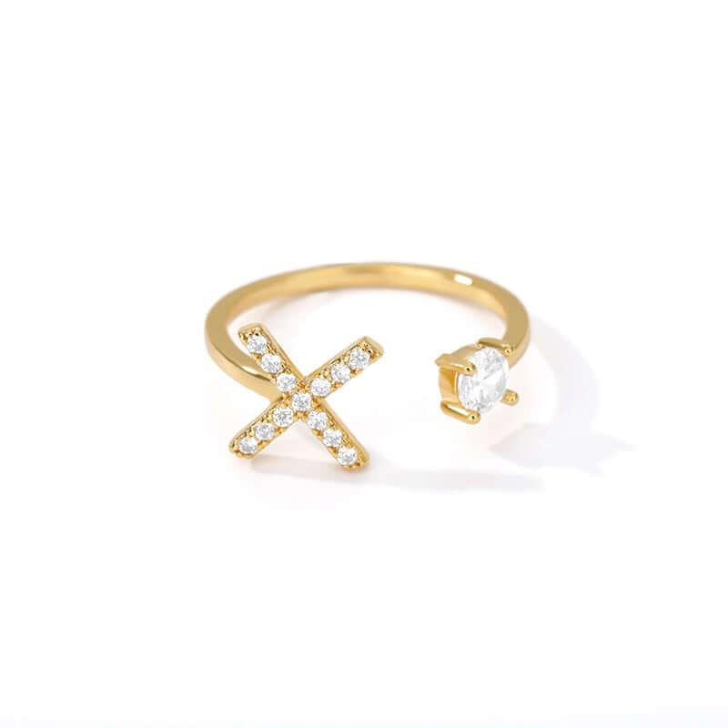 Initial A-Z Letter Rings For Women -, Rings , Drestiny , Australia, Canada, Gender_Women, Gold, New Zealand, United Kingdom, United States , Drestiny , www.shopdrestiny.com