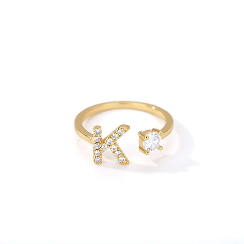 Initial A-Z Letter Rings For Women -, Rings , Drestiny , Australia, Canada, Gender_Women, Gold, New Zealand, United Kingdom, United States , Drestiny , www.shopdrestiny.com