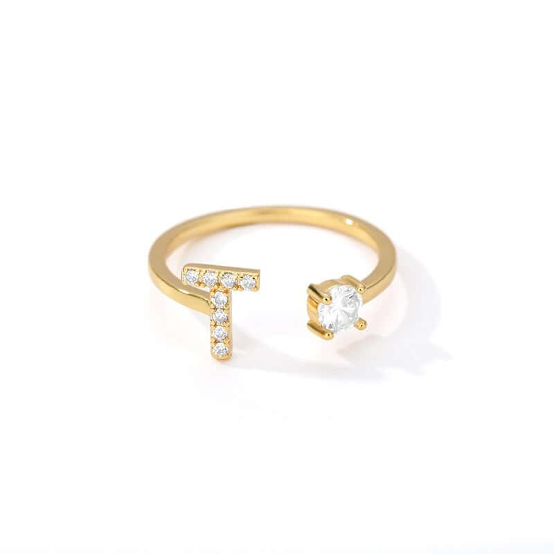 Initial A-Z Letter Rings For Women -, Rings , Drestiny , Australia, Canada, Gender_Women, Gold, New Zealand, United Kingdom, United States , Drestiny , www.shopdrestiny.com