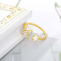 Thumbnail for Initial A-Z Letter Rings For Women -, Rings , Drestiny , Australia, Canada, Gender_Women, Gold, New Zealand, United Kingdom, United States , Drestiny , www.shopdrestiny.com