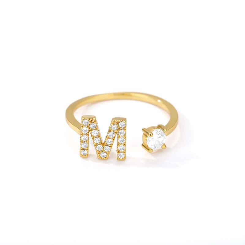 Initial A-Z Letter Rings For Women -, Rings , Drestiny , Australia, Canada, Gender_Women, Gold, New Zealand, United Kingdom, United States , Drestiny , www.shopdrestiny.com