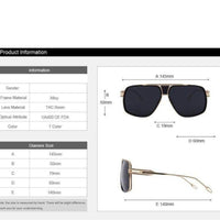 Thumbnail for Men's Big Gold Frame Sunglasses -, Sunglasses , Drestiny , Australia, Black, Blue, Brown, Canada, FR, Gender_Men, Gold, Grey, Leopard, New Zealand, Pink, Silver, Sunglasses, United Kingdom, United States , Drestiny , www.shopdrestiny.com