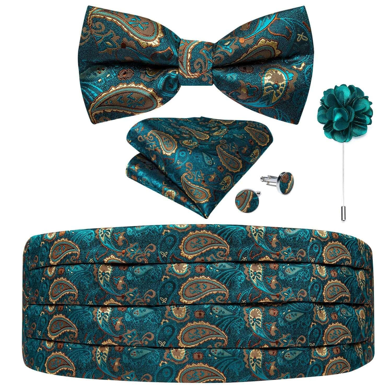 Men's Cummerbunds Bow Tie Brooch Set -, Neckties , Drestiny , Australia, Bow Ties, Canada, Cufflinks, Lapel Pins, New Zealand, Pocket Squares, Sets, Tie Sets, United Kingdom, United States , Drestiny , www.shopdrestiny.com