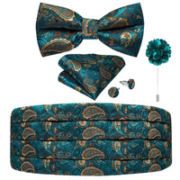 Thumbnail for Men's Cummerbunds Bow Tie Brooch Set -, Neckties , Drestiny , Australia, Bow Ties, Canada, Cufflinks, Lapel Pins, New Zealand, Pocket Squares, Sets, Tie Sets, United Kingdom, United States , Drestiny , www.shopdrestiny.com