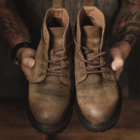 Thumbnail for Men's High Top Leather Boots -, Boots , Drestiny , Ankle Boots, Australia, Boots, Brown, Canada, New Zealand, United Kingdom, United States, Work Boots , Drestiny , www.shopdrestiny.com