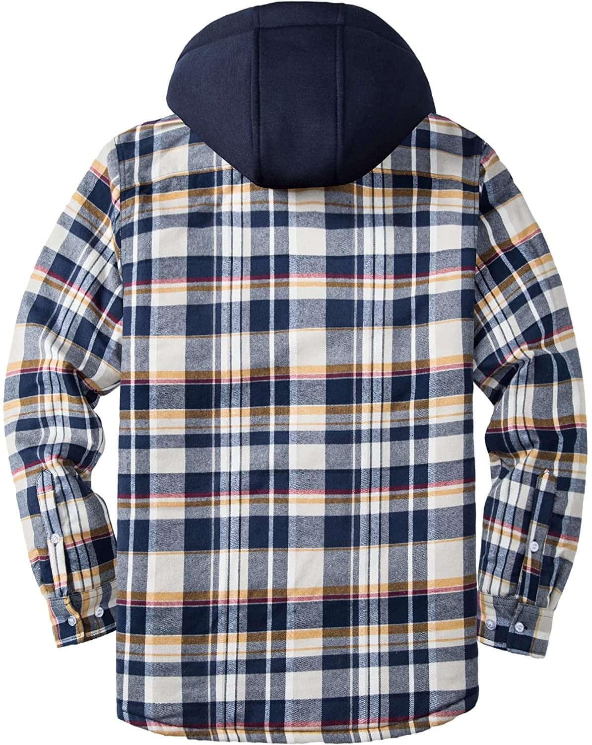 Men's Hooded Flannel Jacket -, Jacket , Drestiny , 4XL, Australia, Black, Blue, Brown, Coats, Grey, Jackets, L, M, Navy, Red, United Kingdom, United States, White, XL, XXL, XXXL , Drestiny , www.shopdrestiny.com