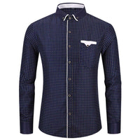 Thumbnail for Men's Long Sleeve Dress Shirt -, Dress Shirt , Drestiny , 4XL, 6XL, 8XL, Australia, DarkBlue, Dress Shirts, FR, L, Long Sleeves, New Zealand, S, United Kingdom, United States, XXL , Drestiny , www.shopdrestiny.com