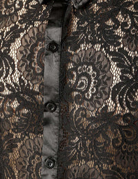 Thumbnail for Men's See Through Black Lace Shirt -, Shirts , Drestiny , Australia, Black, Canada, Casual Shirts, Dress Shirts, FR, L, Long Sleeves, M, New Zealand, S, United Kingdom, United States, XL, XXL , Drestiny , www.shopdrestiny.com