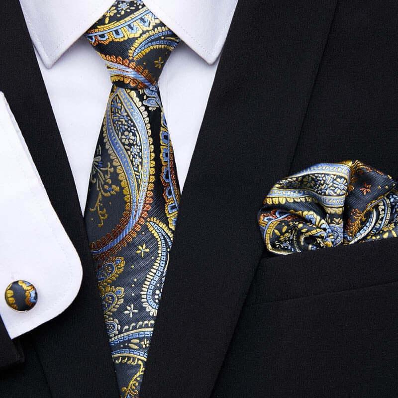 Men's Silk Tie - Pocket Square - Cufflink Set -, Tie Sets , Drestiny , Australia, Canada, Cufflinks, FR, Gender_Men, New Zealand, Pocket Squares, Sets, Ties, United Kingdom, United States , Drestiny , www.shopdrestiny.com