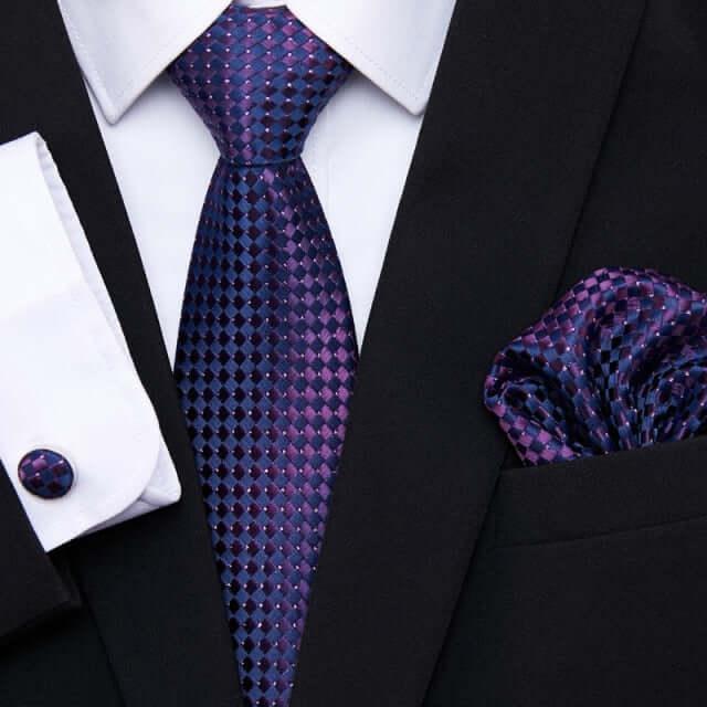 Men's Silk Tie - Pocket Square - Cufflink Set -, Tie Sets , Drestiny , Australia, Canada, Cufflinks, FR, Gender_Men, New Zealand, Pocket Squares, Sets, Ties, United Kingdom, United States , Drestiny , www.shopdrestiny.com