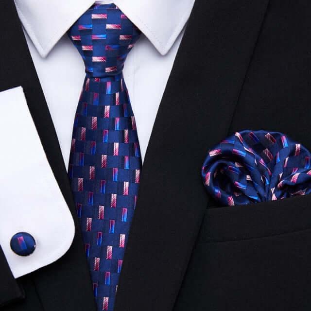 Men's Silk Tie - Pocket Square - Cufflink Set -, Tie Sets , Drestiny , Australia, Canada, Cufflinks, FR, Gender_Men, New Zealand, Pocket Squares, Sets, Ties, United Kingdom, United States , Drestiny , www.shopdrestiny.com