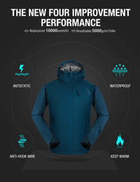 Thumbnail for Men's Snowboard & Ski Jacket -, Coats , Drestiny , Australia, Cadet Blue, Coats, FR, Jackets, L, M, New Zealand, Orange, S, United Kingdom, United States, XL, XXL , Drestiny , www.shopdrestiny.com