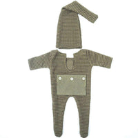 Thumbnail for Newborn Photography Knit Crochet Hat + Romper 2Pcs/Set -, Baby & Toddler Outfits , Drestiny , Australia, Boys, Canada, Dark Olive Green, Girls, Hats, New Zealand, Sets, United Kingdom, United States, White, Yellow , Drestiny , www.shopdrestiny.com