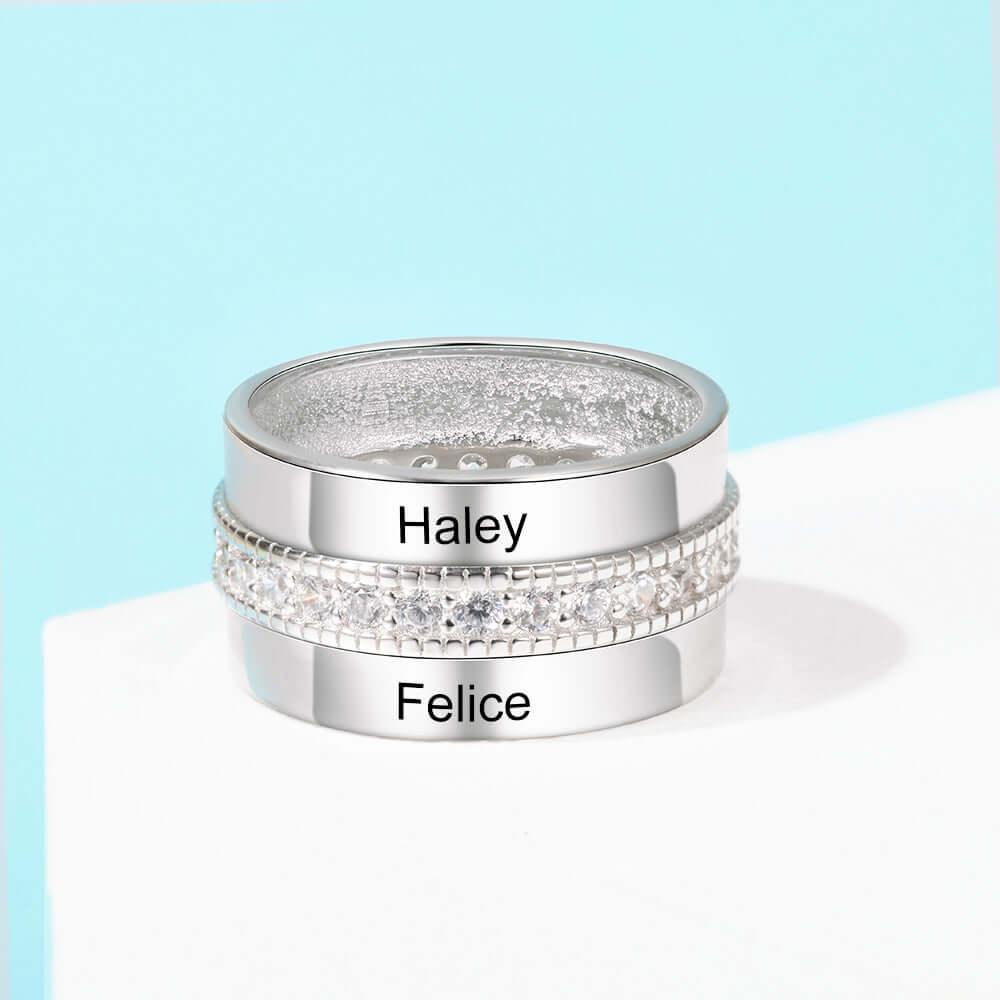 Personalized Engraved Name Rings -, Rings , Drestiny , 10, 11, 12, 6, 7, 8, 9, Australia, Canada, New Zealand, Rings, Silver, United Kingdom, United States , Drestiny , www.shopdrestiny.com