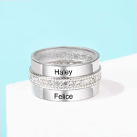 Thumbnail for Personalized Engraved Name Rings -, Rings , Drestiny , 10, 11, 12, 6, 7, 8, 9, Australia, Canada, New Zealand, Rings, Silver, United Kingdom, United States , Drestiny , www.shopdrestiny.com