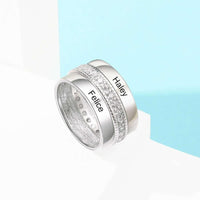 Thumbnail for Personalized Engraved Name Rings -, Rings , Drestiny , 10, 11, 12, 6, 7, 8, 9, Australia, Canada, New Zealand, Rings, Silver, United Kingdom, United States , Drestiny , www.shopdrestiny.com