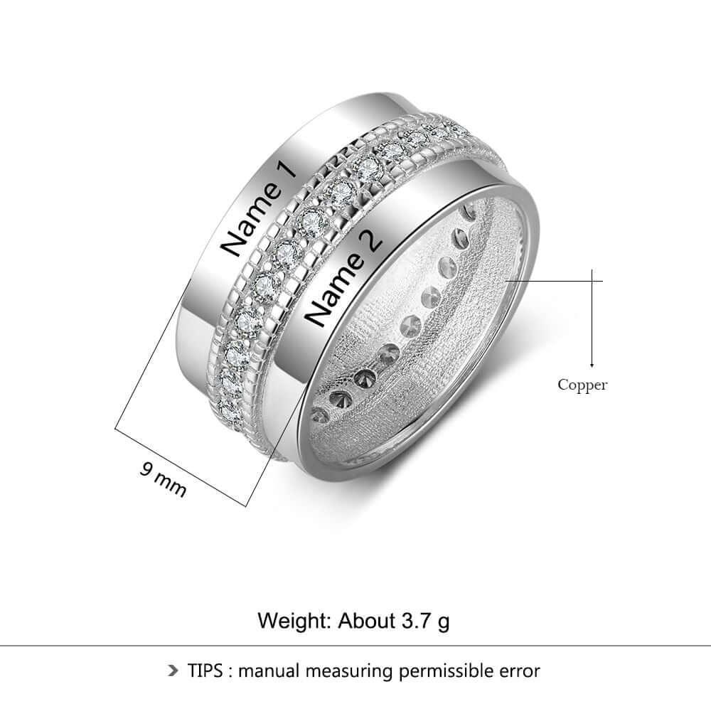 Personalized Engraved Name Rings -, Rings , Drestiny , 10, 11, 12, 6, 7, 8, 9, Australia, Canada, New Zealand, Rings, Silver, United Kingdom, United States , Drestiny , www.shopdrestiny.com