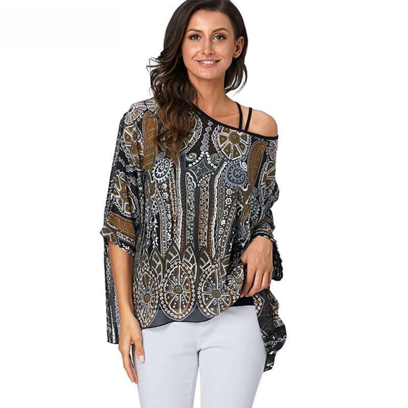 Women's Off Shoulder Plus Size Blouse -, Blouses , Drestiny , 4XL, 5XL, 6XL, Australia, Blouses, Canada, Casual Shirts, Gender_Women, New Zealand, Off Shoulder, United Kingdom, United States , Drestiny , www.shopdrestiny.com