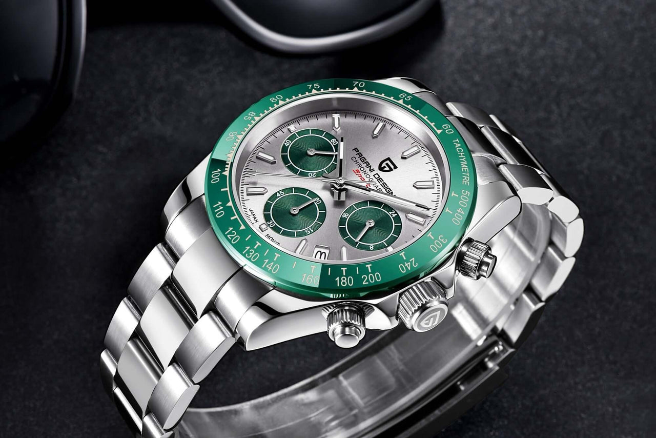 Men's Sapphire Stainless Steel Luxury PAGANI Watch (Identical To The Rolex Daytona!) -, Watches , Drestiny , Australia, Black, Blue, Canada, Green, New Zealand, Silver, United Kingdom, United States, Watches, White , Drestiny , www.shopdrestiny.com