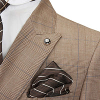 Thumbnail for Men's Double Breasted 2 Piece Plaid Suit -, Suit , Drestiny , 4XL, Australia, Canada, Dark Blue, Dress Pants, Jackets, L, M, New Zealand, S, Suits, Tan, United Kingdom, United States, XL, XS, XXL, XXXL , Drestiny , www.shopdrestiny.com