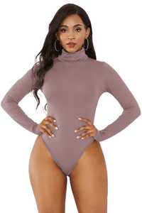 Thumbnail for Women's Long Sleeve Turtleneck Bodysuit -, Bodysuits , Drestiny , Australia, Black, Blue, Bodysuits, Canada, Dark Blue, Dark Olive Green, Dark Red, FR, L, Light Green, Long Sleeves, M, New Zealand, Purple, Red, Rosy Brown, S, Turtlenecks, United Kingdom, United States, Violet Red, White, XL , Drestiny , www.shopdrestiny.com