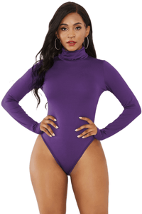 Thumbnail for Women's Long Sleeve Turtleneck Bodysuit -, Bodysuits , Drestiny , Australia, Black, Blue, Bodysuits, Canada, Dark Blue, Dark Olive Green, Dark Red, FR, L, Light Green, Long Sleeves, M, New Zealand, Purple, Red, Rosy Brown, S, Turtlenecks, United Kingdom, United States, Violet Red, White, XL , Drestiny , www.shopdrestiny.com