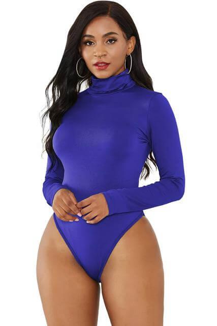 Women's Long Sleeve Turtleneck Bodysuit -, Bodysuits , Drestiny , Australia, Black, Blue, Bodysuits, Canada, Dark Blue, Dark Olive Green, Dark Red, FR, L, Light Green, Long Sleeves, M, New Zealand, Purple, Red, Rosy Brown, S, Turtlenecks, United Kingdom, United States, Violet Red, White, XL , Drestiny , www.shopdrestiny.com