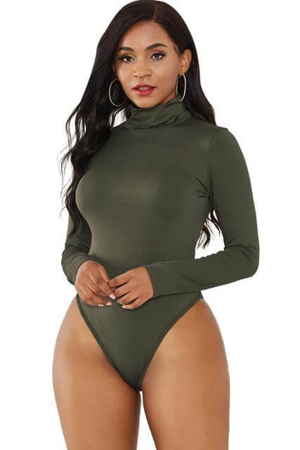 Women's Long Sleeve Turtleneck Bodysuit -, Bodysuits , Drestiny , Australia, Black, Blue, Bodysuits, Canada, Dark Blue, Dark Olive Green, Dark Red, FR, L, Light Green, Long Sleeves, M, New Zealand, Purple, Red, Rosy Brown, S, Turtlenecks, United Kingdom, United States, Violet Red, White, XL , Drestiny , www.shopdrestiny.com