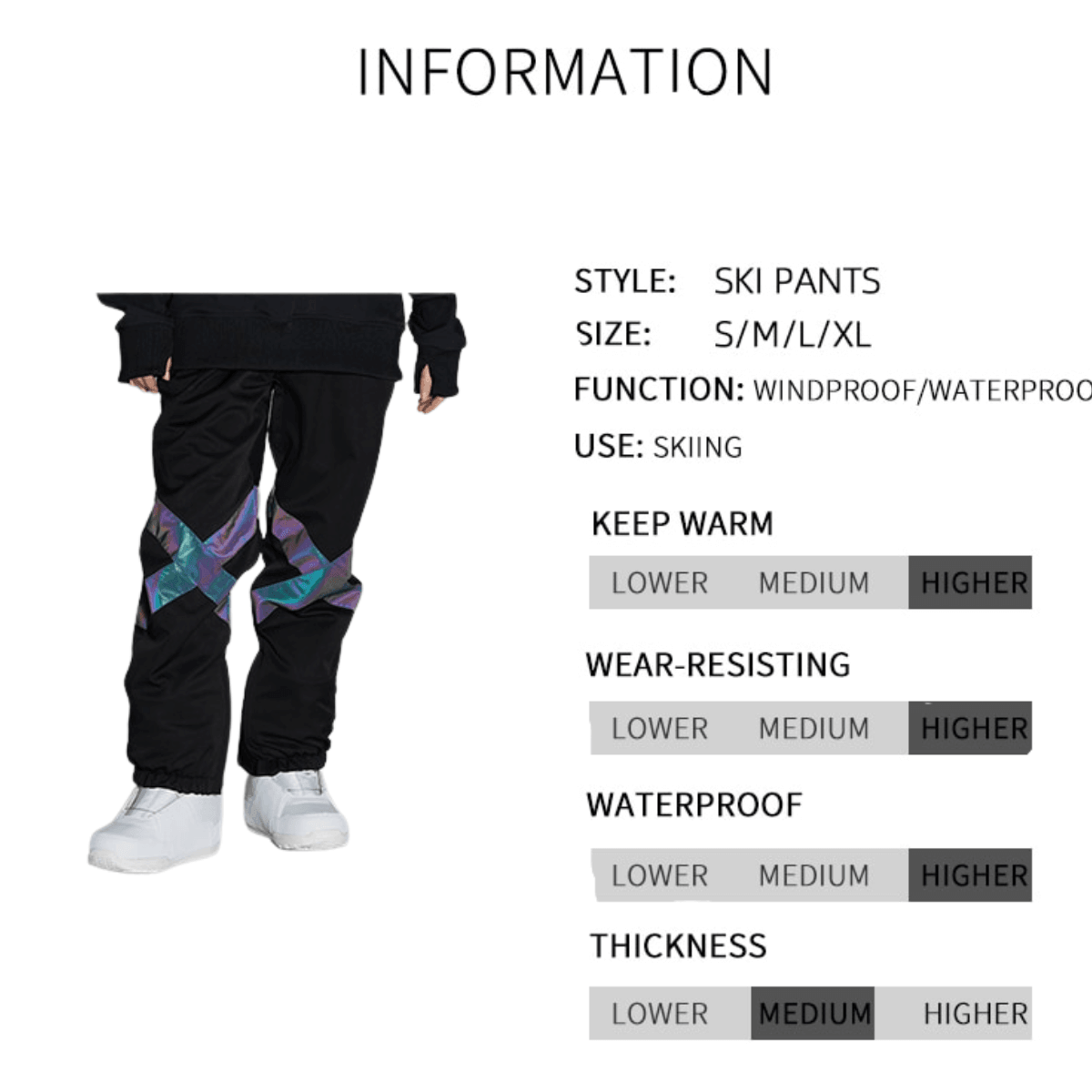 Professional Reflective Ski Pants -, Snow Pants , Drestiny , Australia, FR, L, M, S, Snow Pants, United Kingdom, United States, XL , Drestiny , www.shopdrestiny.com