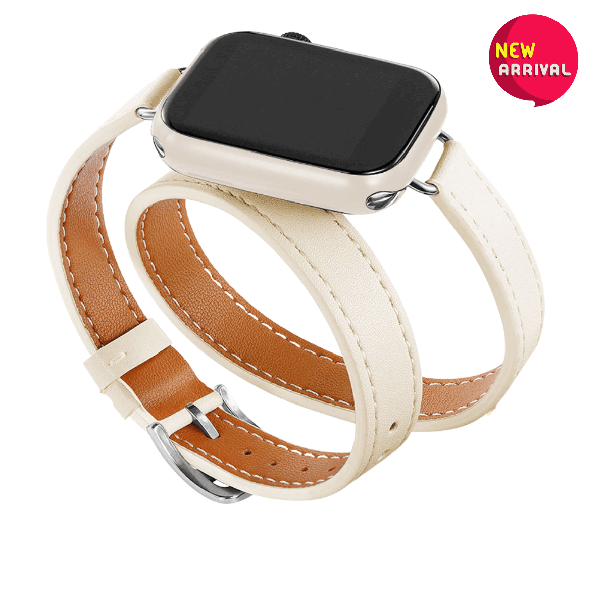 Double Tour Leather Strap Apple Watch -, Watch Bands , Drestiny , Australia, Black, Blue Grey, Brown, Canada, Coffee, Dark Blue, Dark Green, Deep Pink, Gender_Men, Gender_Women, Grey, New Zealand, Orange, Purple, Sky Blue, United Kingdom, United States, Watch Bands, White, Wine Red, Yellow , Drestiny , www.shopdrestiny.com