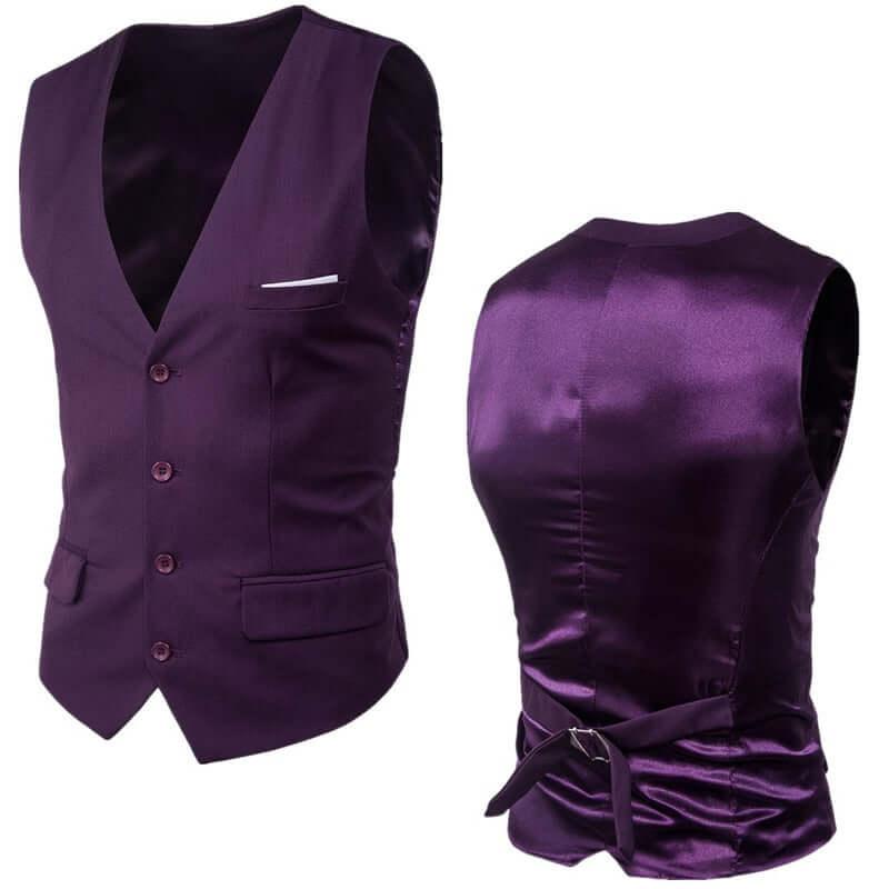 Slim Fit Sleeveless Suit Vest -, Vests , Drestiny , 4XL, 5XL, 6XL, Australia, Black, Canada, Dark Blue, Dark Grey, Dodger Blue, FR, L, Light Blue, Light Grey, M, Medium Violet Red, Navy, New Zealand, Purple, Red, S, United Kingdom, United States, Vests, XL, XXL, XXXL , Drestiny , www.shopdrestiny.com