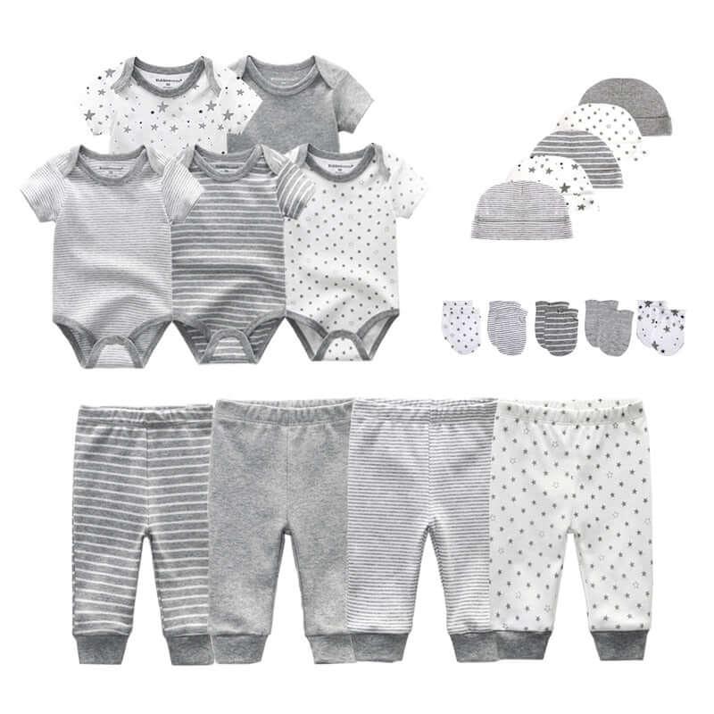 Unisex Bodysuits + Pants + Hats + Gloves Sets -, Sets , Drestiny , 3M, 6M, Australia, Boys, Girls, Gloves, Hats, Pajamas, Pant Sets, Rompers, Sets, Short Sleeves, United Kingdom, United States , Drestiny , www.shopdrestiny.com