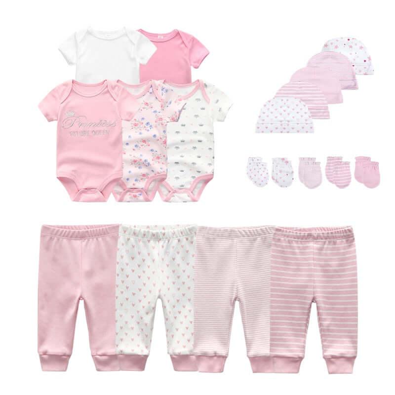 Unisex Bodysuits + Pants + Hats + Gloves Sets -, Sets , Drestiny , 3M, 6M, Australia, Boys, Girls, Gloves, Hats, Pajamas, Pant Sets, Rompers, Sets, Short Sleeves, United Kingdom, United States , Drestiny , www.shopdrestiny.com