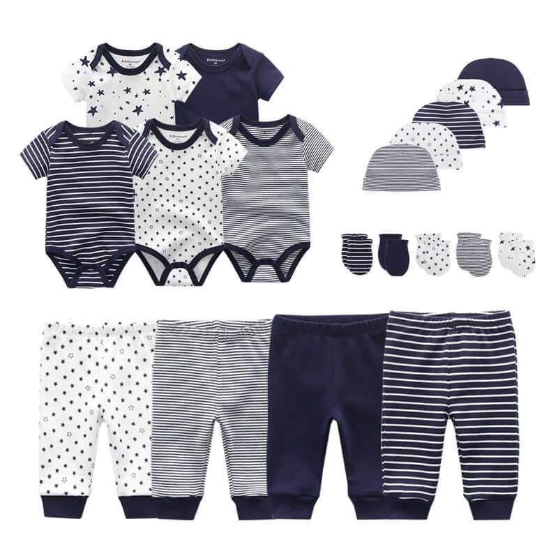 Unisex Bodysuits + Pants + Hats + Gloves Sets -, Sets , Drestiny , 3M, 6M, Australia, Boys, Girls, Gloves, Hats, Pajamas, Pant Sets, Rompers, Sets, Short Sleeves, United Kingdom, United States , Drestiny , www.shopdrestiny.com