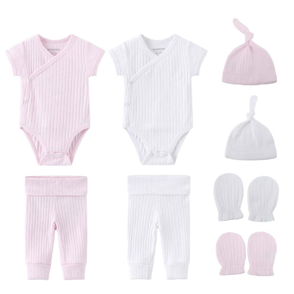 Unisex Bodysuits + Pants + Hats + Gloves Sets -, Sets , Drestiny , 3M, 6M, Australia, Boys, Girls, Gloves, Hats, Pajamas, Pant Sets, Rompers, Sets, Short Sleeves, United Kingdom, United States , Drestiny , www.shopdrestiny.com