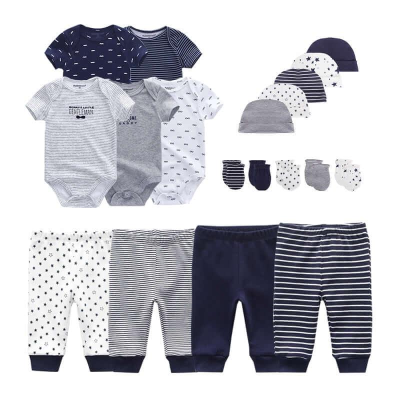 Unisex Bodysuits + Pants + Hats + Gloves Sets -, Sets , Drestiny , 3M, 6M, Australia, Boys, Girls, Gloves, Hats, Pajamas, Pant Sets, Rompers, Sets, Short Sleeves, United Kingdom, United States , Drestiny , www.shopdrestiny.com