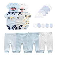 Thumbnail for Unisex Bodysuits + Pants + Hats + Gloves Sets -, Sets , Drestiny , 3M, 6M, Australia, Boys, Girls, Gloves, Hats, Pajamas, Pant Sets, Rompers, Sets, Short Sleeves, United Kingdom, United States , Drestiny , www.shopdrestiny.com