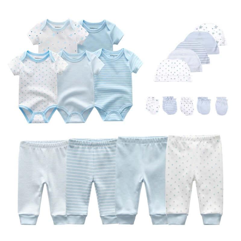 Unisex Bodysuits + Pants + Hats + Gloves Sets -, Sets , Drestiny , 3M, 6M, Australia, Boys, Girls, Gloves, Hats, Pajamas, Pant Sets, Rompers, Sets, Short Sleeves, United Kingdom, United States , Drestiny , www.shopdrestiny.com