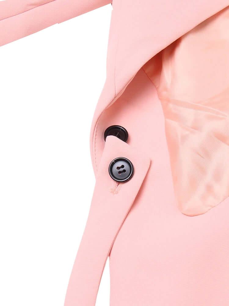 Women's Backless Pink Blazer Bodysuit -, Blazers , Drestiny , Australia, Blazers, Bodysuits, Canada, FR, Jackets, L, M, New Zealand, Pink, S, United Kingdom, United States , Drestiny , www.shopdrestiny.com