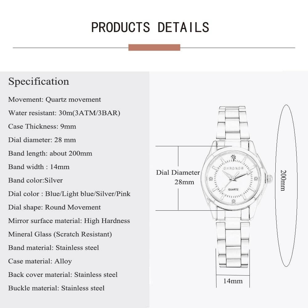 Women's Luxury Rhinestone Stainless Steel Watch -, Watches , Drestiny , Australia, Blue, Canada, Gender_Women, Grey, Light Blue, New Zealand, Pink, Purple, Silver, United Kingdom, United States, Watches , Drestiny , www.shopdrestiny.com