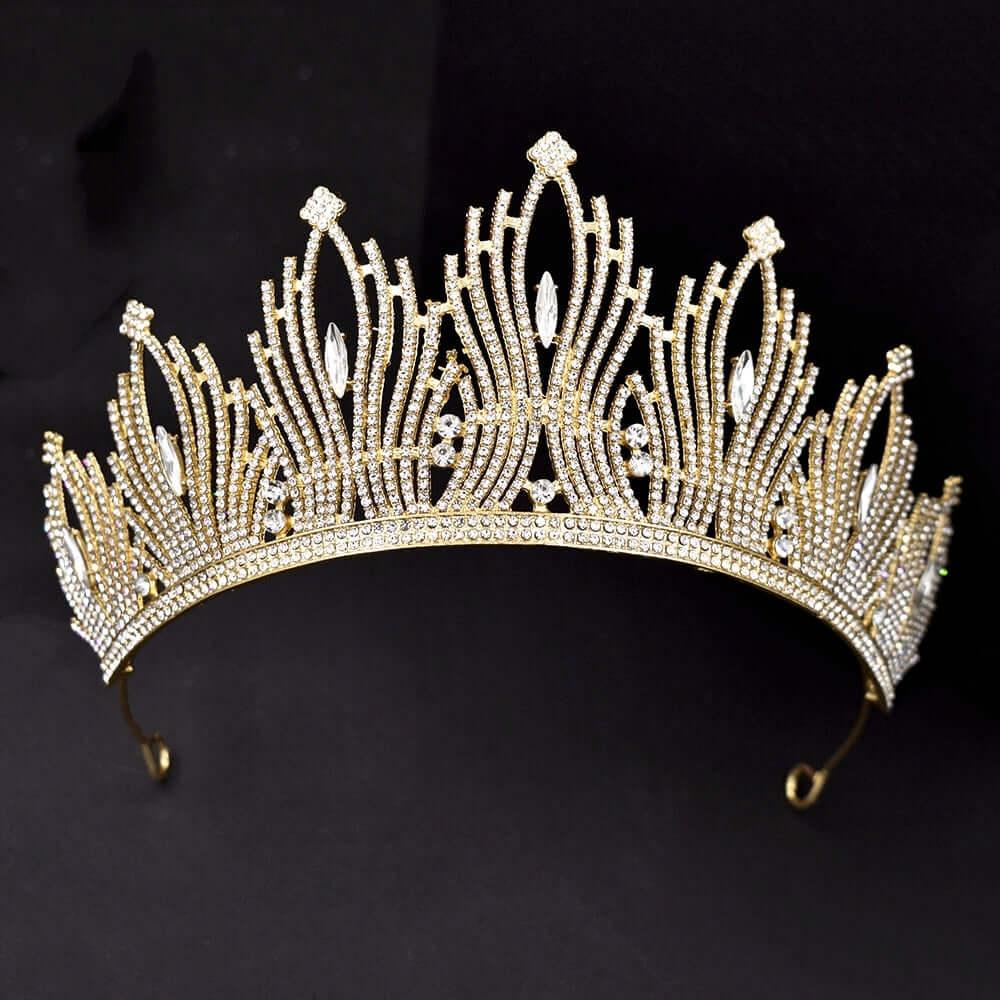 Women's Opulent Crystal Crowns & Tiaras -, Crowns , Drestiny , Australia, Blue, Canada, Crowns, Gold, Hair Accessories, New Zealand, Silver, Tiaras, United Kingdom, United States, White , Drestiny , www.shopdrestiny.com