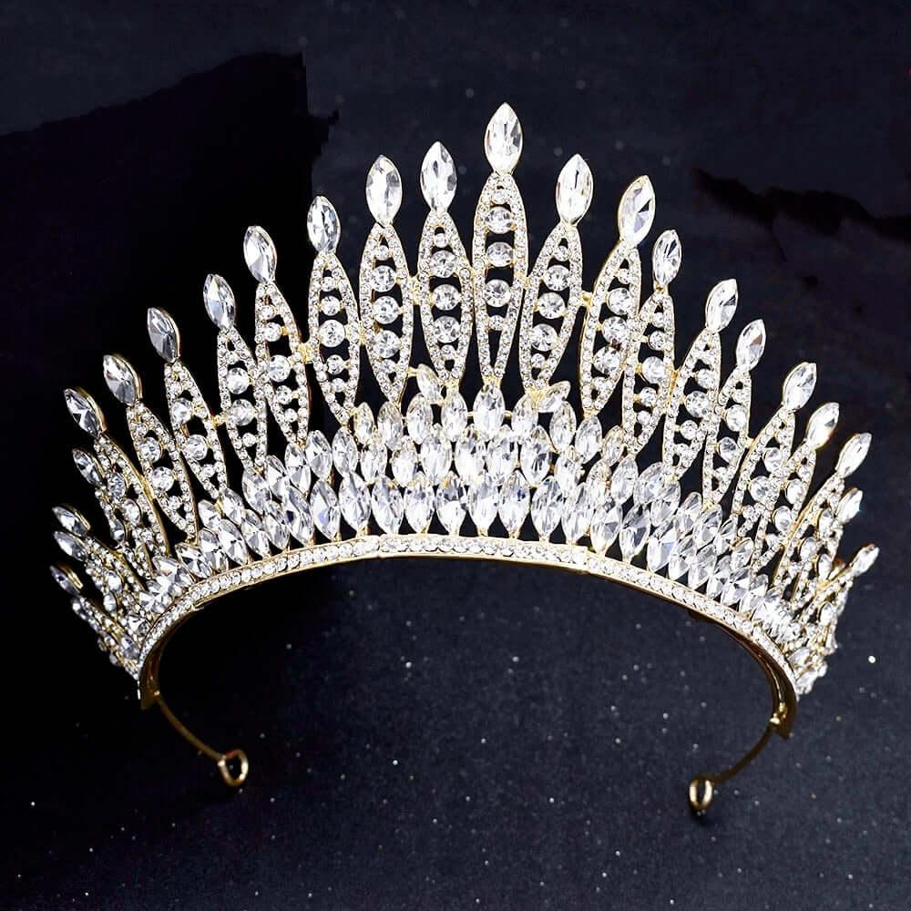 Women's Opulent Crystal Crowns & Tiaras -, Crowns , Drestiny , Australia, Blue, Canada, Crowns, Gold, Hair Accessories, New Zealand, Silver, Tiaras, United Kingdom, United States, White , Drestiny , www.shopdrestiny.com