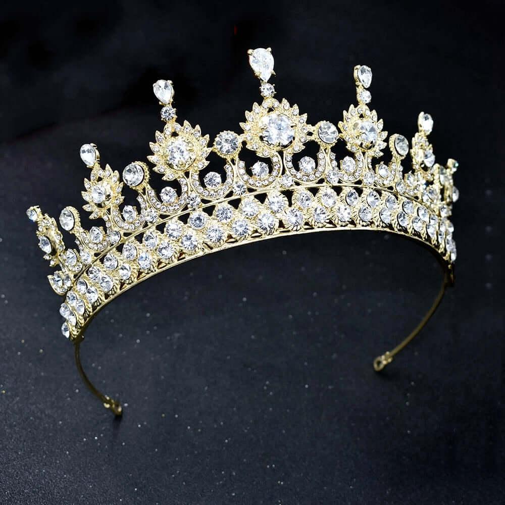 Women's Opulent Crystal Crowns & Tiaras -, Crowns , Drestiny , Australia, Blue, Canada, Crowns, Gold, Hair Accessories, New Zealand, Silver, Tiaras, United Kingdom, United States, White , Drestiny , www.shopdrestiny.com