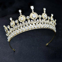 Thumbnail for Women's Opulent Crystal Crowns & Tiaras -, Crowns , Drestiny , Australia, Canada, Crowns, Gold, Hair Accessories, New Zealand, Silver, Tiaras, United Kingdom, United States, White , Drestiny , www.shopdrestiny.com