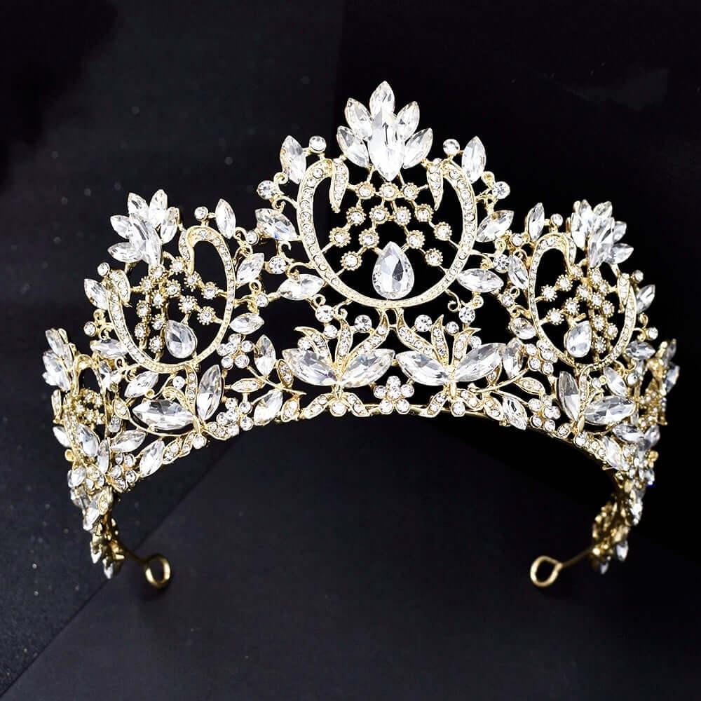 Women's Opulent Crystal Crowns & Tiaras -, Crowns , Drestiny , Australia, Canada, Crowns, Gold, Hair Accessories, New Zealand, Silver, Tiaras, United Kingdom, United States, White , Drestiny , www.shopdrestiny.com